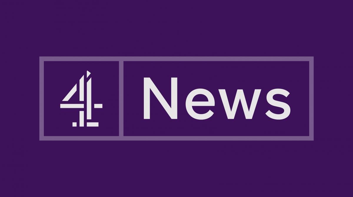 Channel 4 News logo with purple background