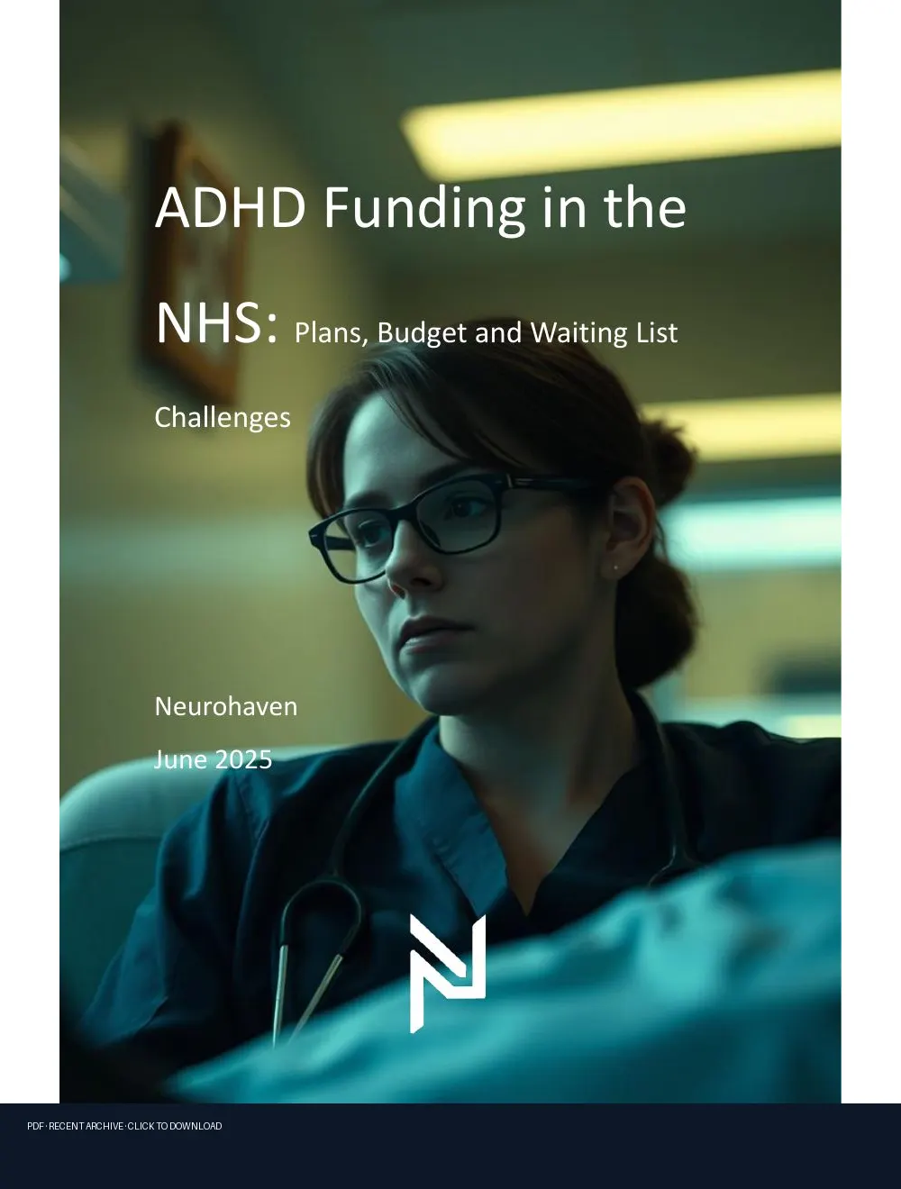 First-page preview of PDF: ADHD Funding in the NHS yjd2