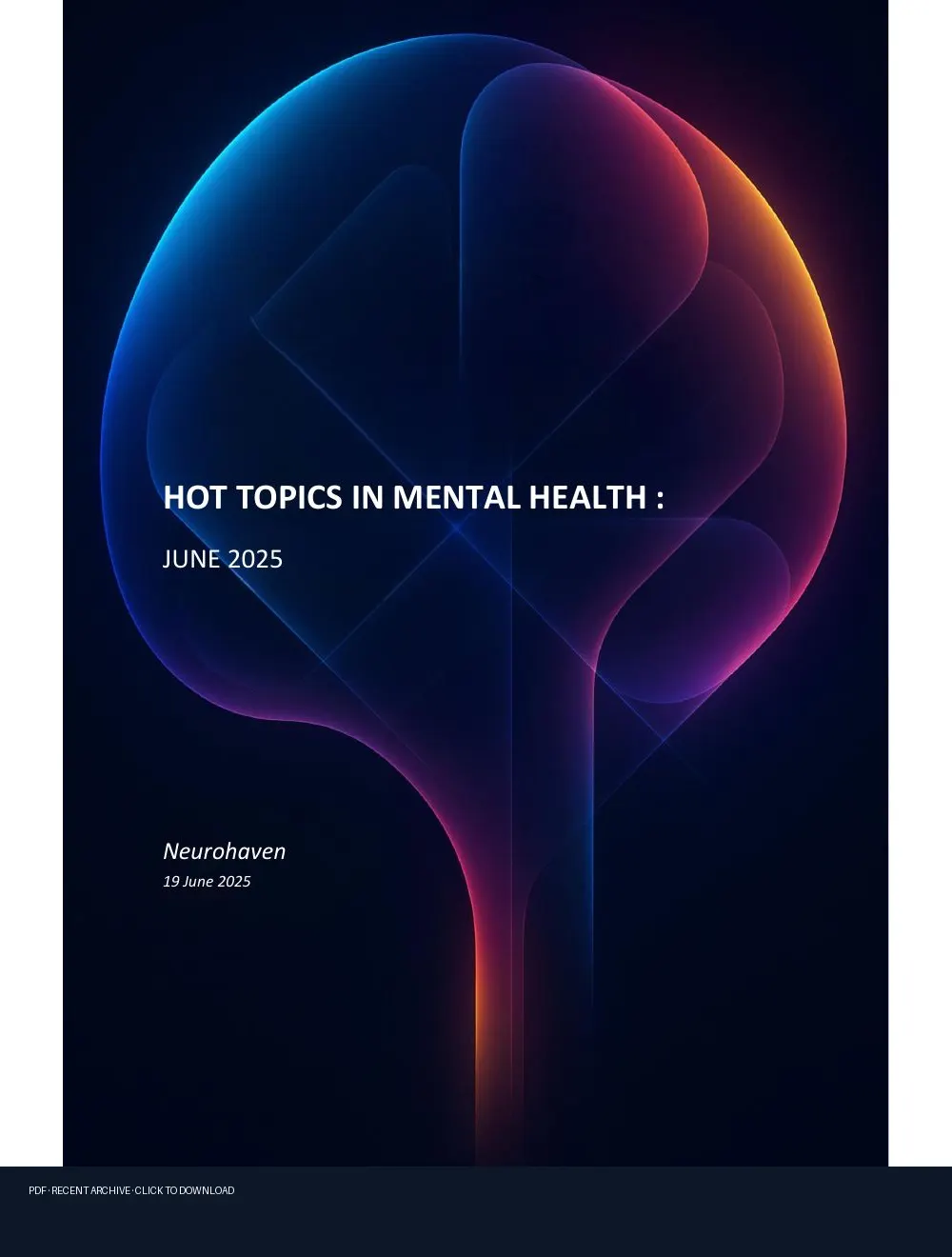 First-page preview of PDF: HOT TOPICS IN MENTAL HEALTH