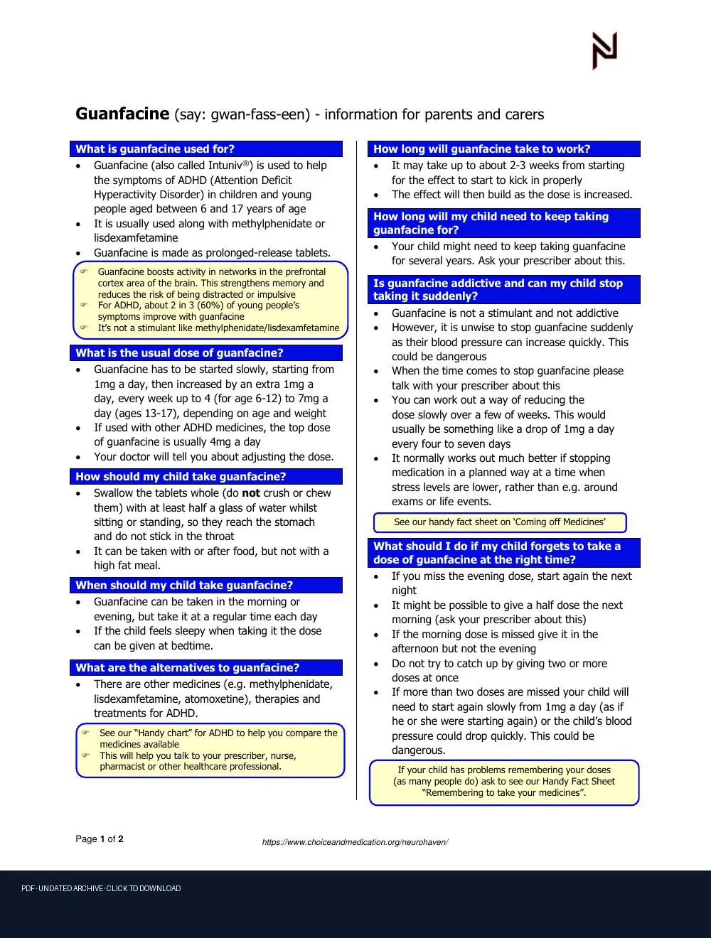 First-page preview of PDF: pillguanfacineparentuk