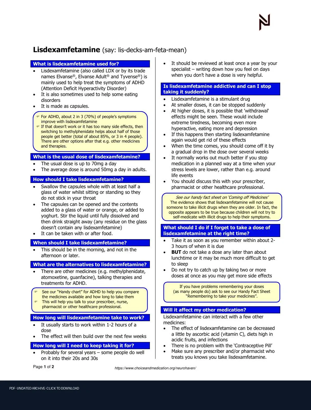 First-page preview of PDF: pilllisdexamfetamineadultuk