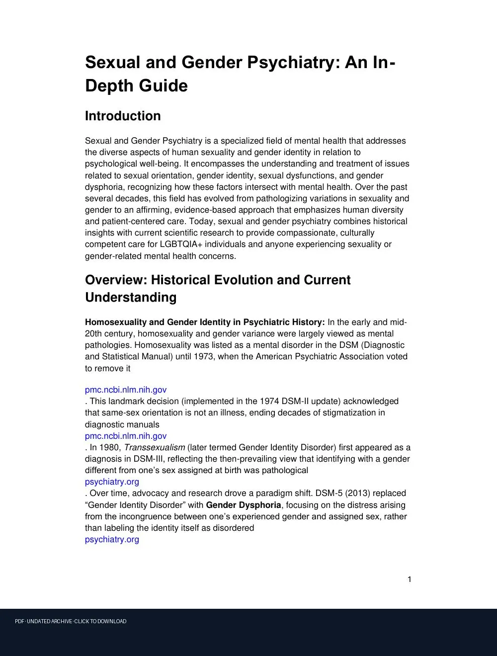 First-page preview of PDF: Sexual and Gender Psychiatry