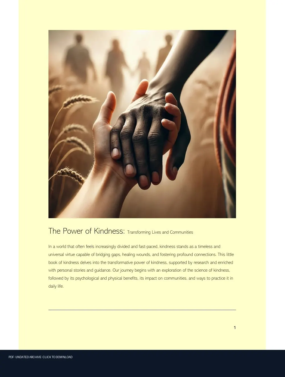First-page preview of PDF: The Power of Kindness