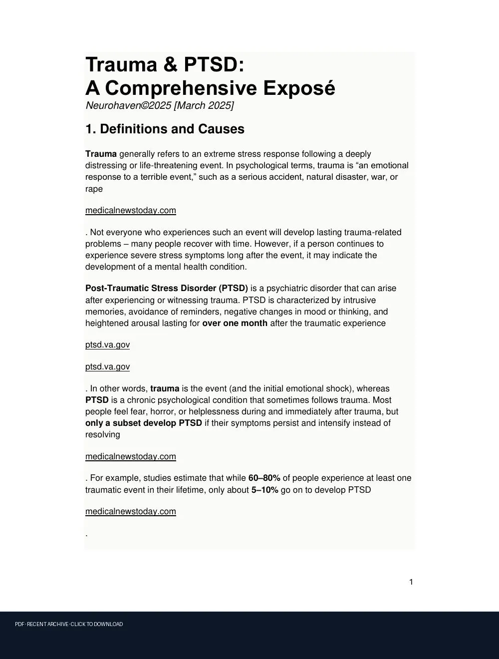 First-page preview of PDF: Trauma