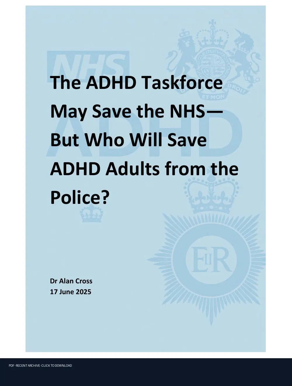 First-page preview of PDF: v2The ADHD Taskforce May Save the NHS n7xd